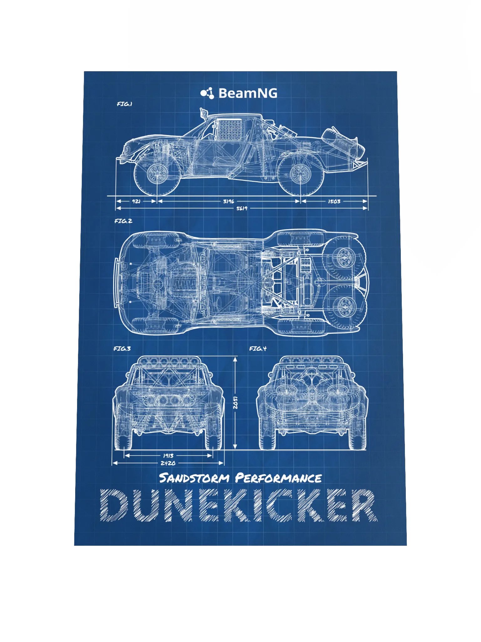 SP Dunekicker Blueprint Poster product image (1)