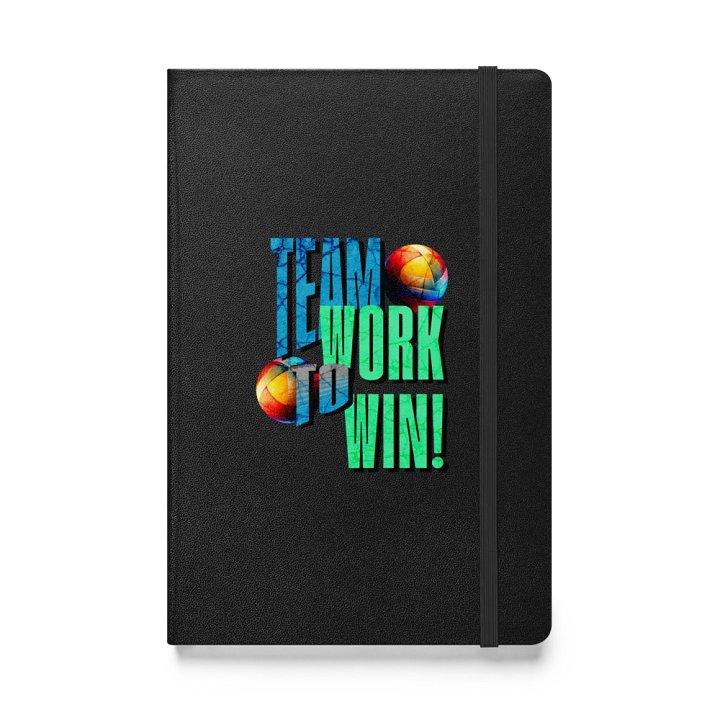 Team Work To Win Volleyball Vibrant Notebook product image (1)