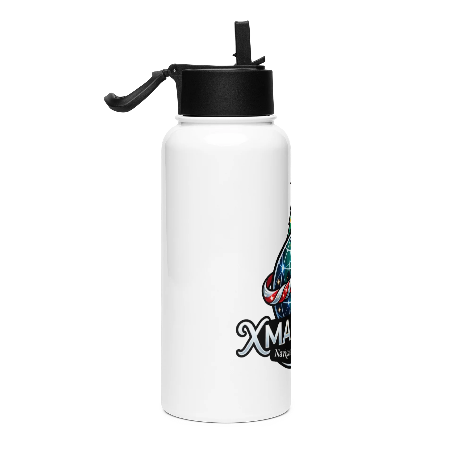 XmasMaps "Navigate the Holidays" Steel Bottle product image (4)