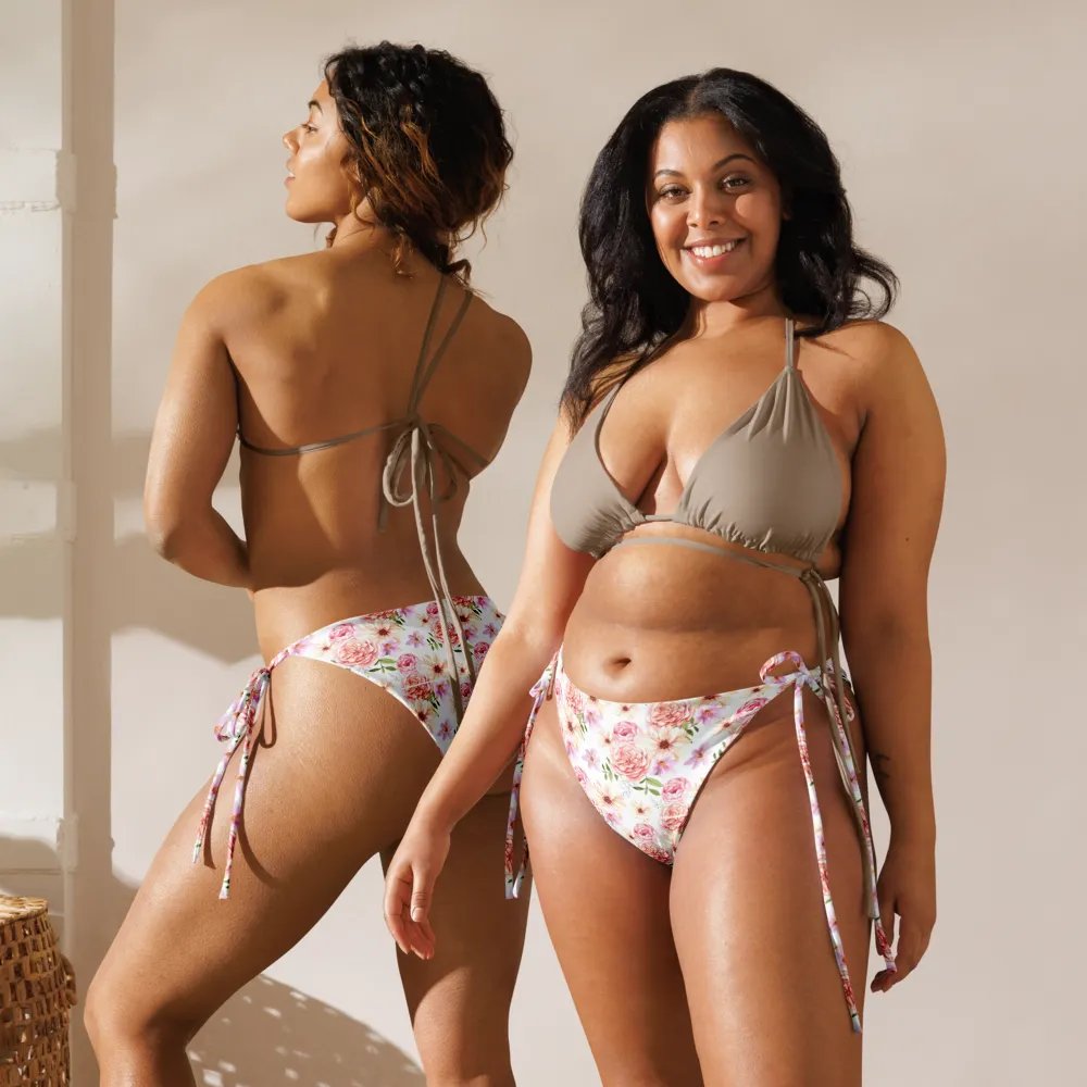 Watercolour Floral Pattern String Bikini Bottom - v2 product image (4)