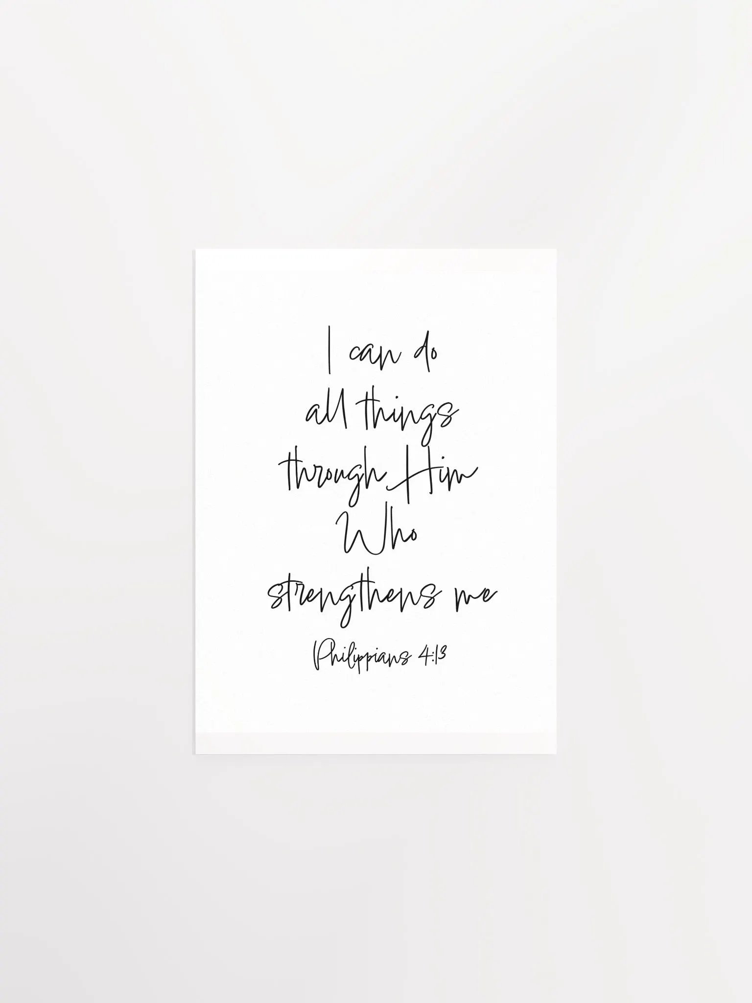 I Can Do All Things Through Him - Print product image (1)