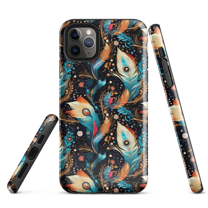 Ethereal Feathers Tough Magnetic MagSafe® iPhone® 11, 12, 13, 14, 15, 16, 17, Pro, Pro Max, Plus Cases. product image (1)