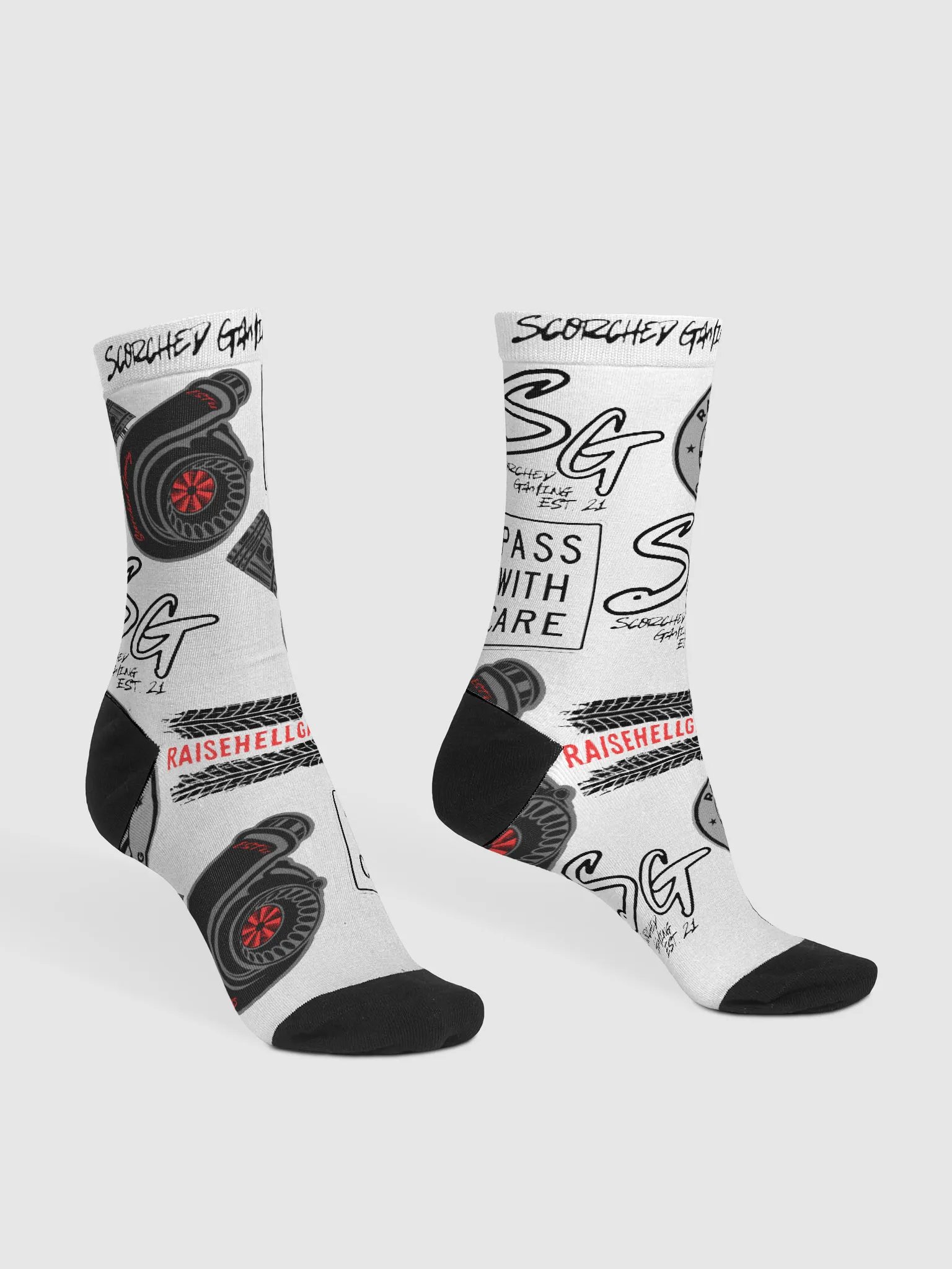 RaiseHellGaming Scorched Gaming Socks product image (3)