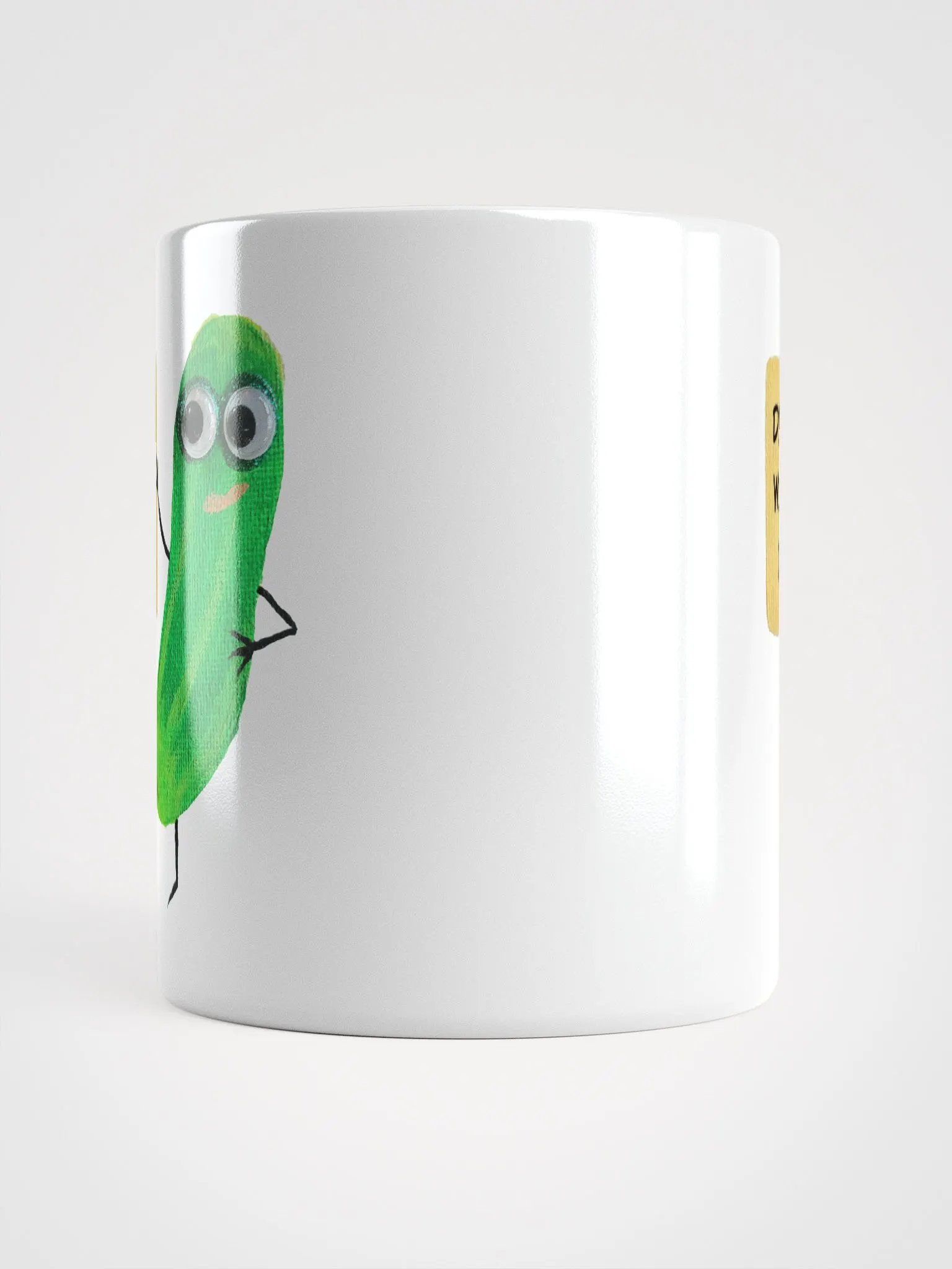 Emotional Support Pickle White Glossy Mug product image (5)