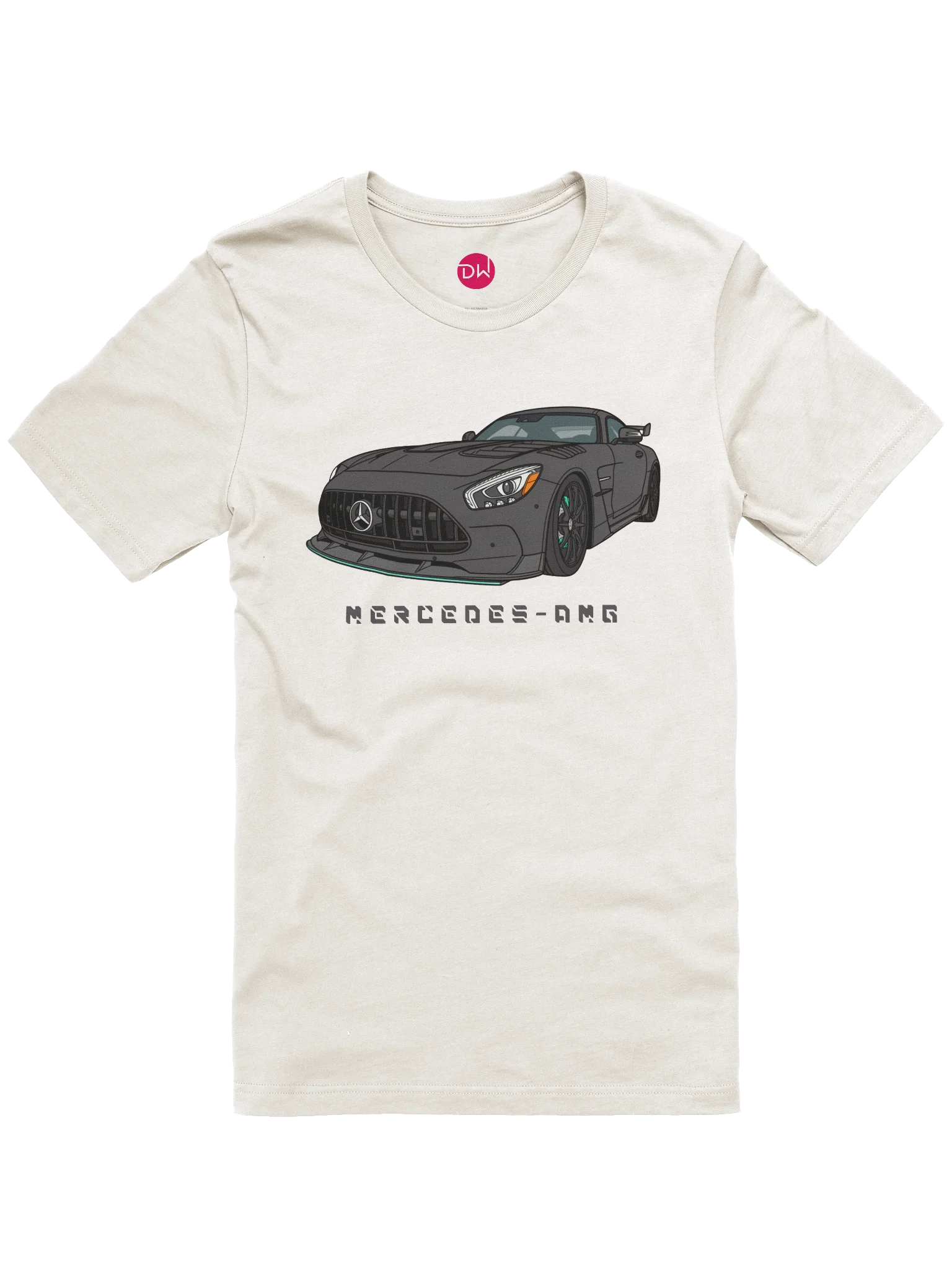 Black Mercedes-AMG GT T-Shirt (Retro, Sketch, Silhouette) product image (1)
