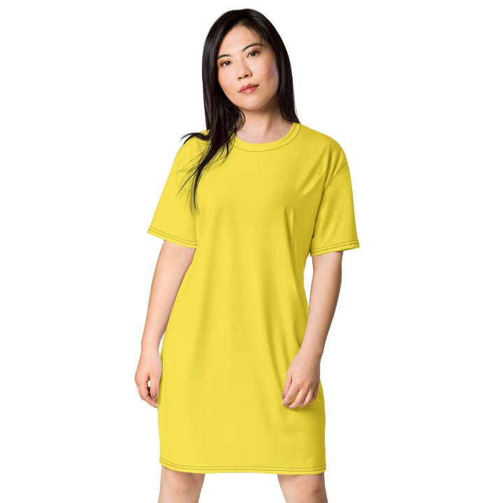 Oversized T-Shirt Dress - Stretchy Paris Daisy, Sizes 2XS-6XL product image (1)