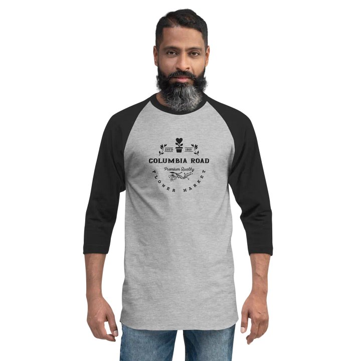 Columbia Road Market 3/4 Sleeve Raglan Tee (Grey) product image (2)