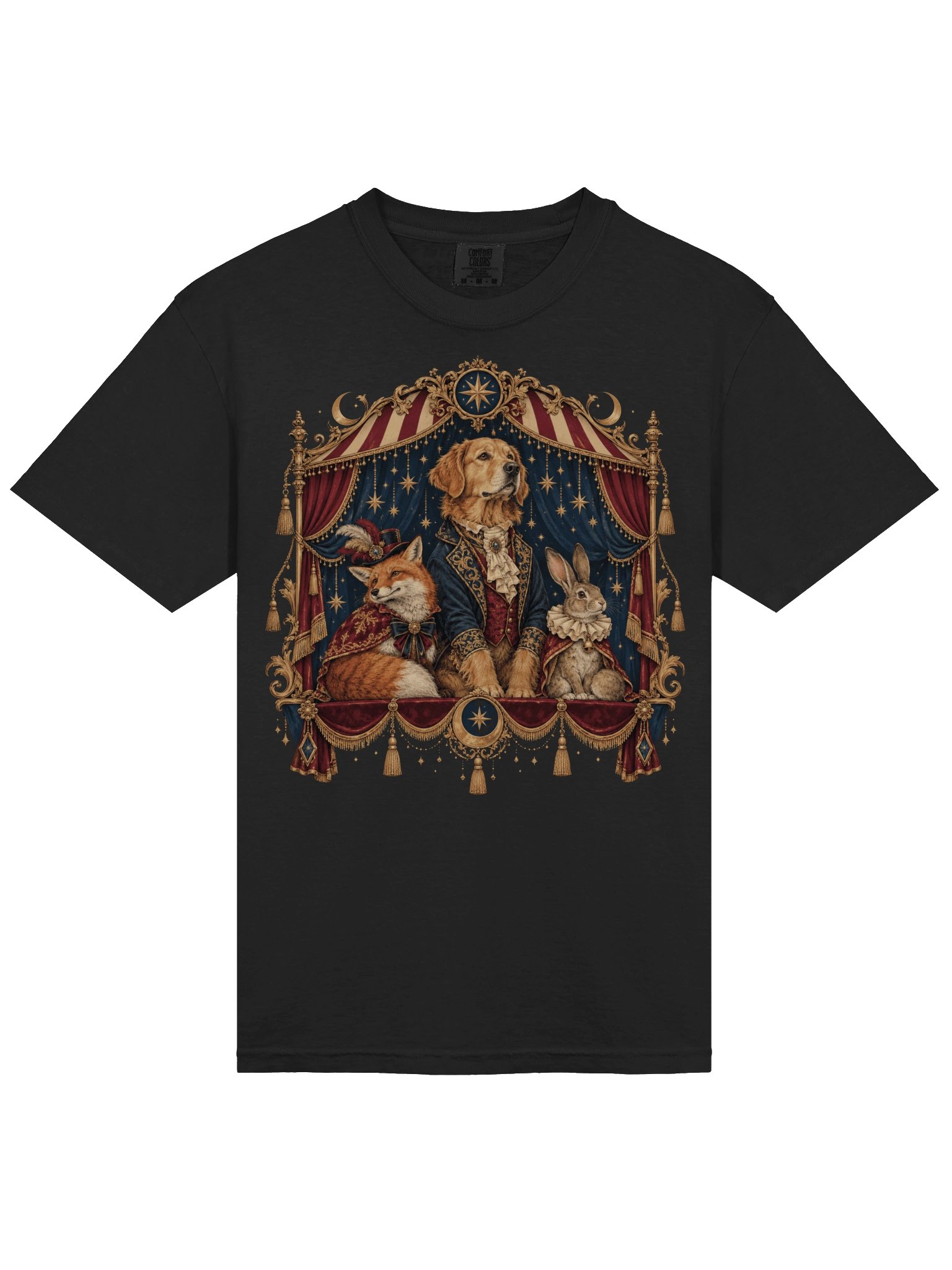Vintage Storybook Animal T-Shirt – Victorian Dog, Fox & Rabbit Graphic Tee product image (10)