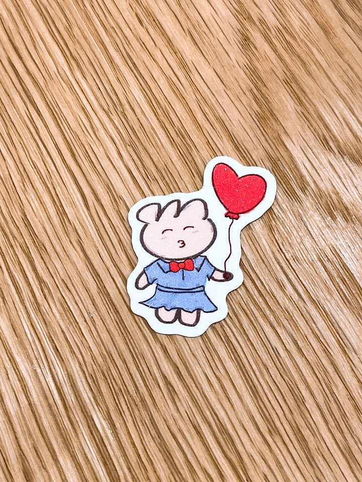 Bun with balloon Sticker product image (1)