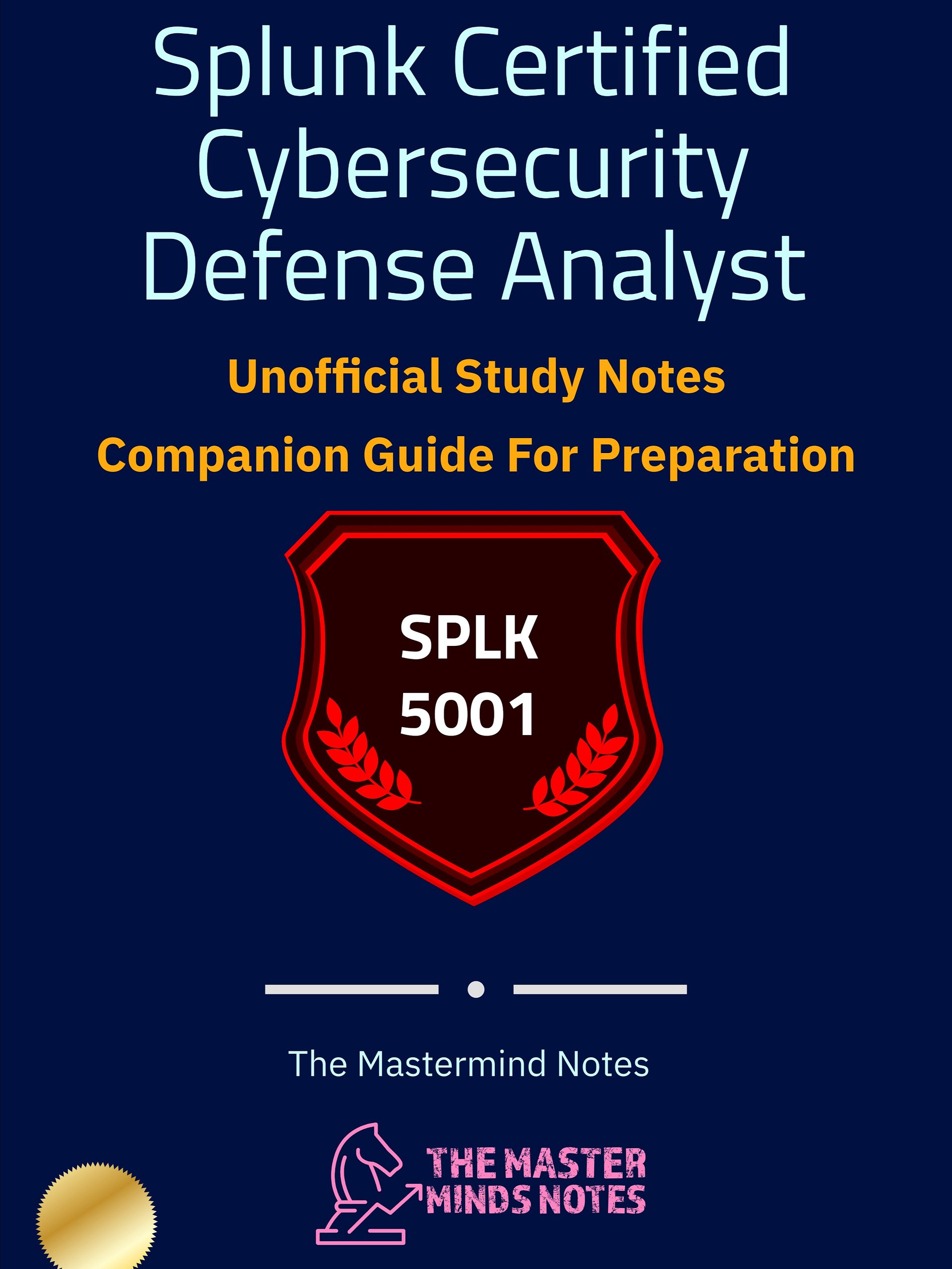 Splunk Certified Cybersecurity Defense Analyst Study Notes - SPLK 5001 product image (1)