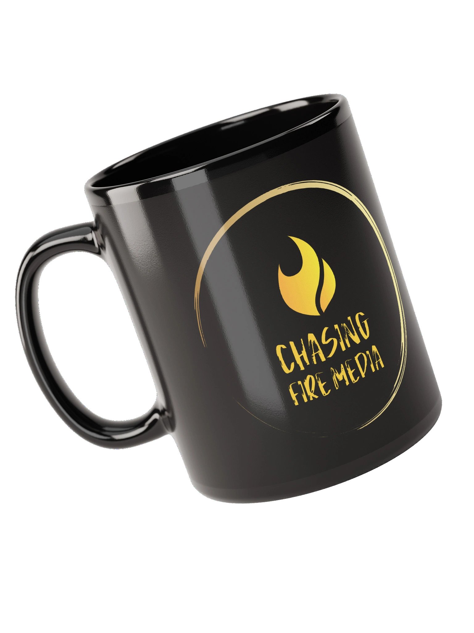 Chasing Fire Media Blk Mug - Gold emblem product image (9)