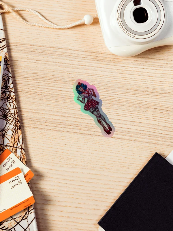 V3 Zombie Pinup Kiss Cut Holographic Sticker product image (2)