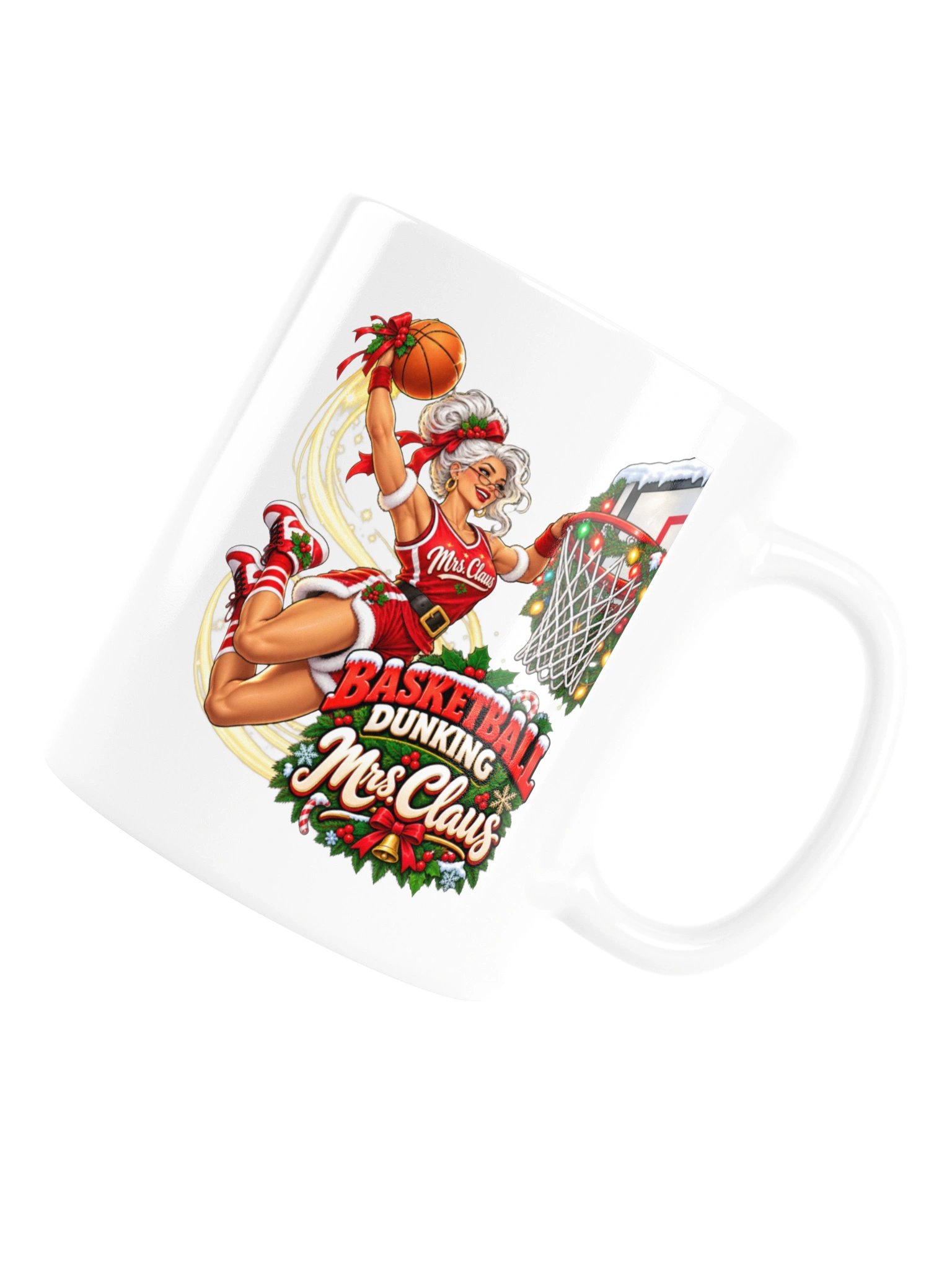 Basketball Dunking Mrs. Claus - Mug product image (17)