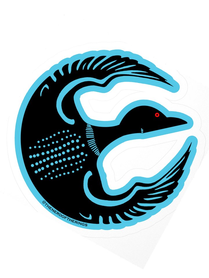 Rebel Loon Sticker - Black & Light Blue product image (6)