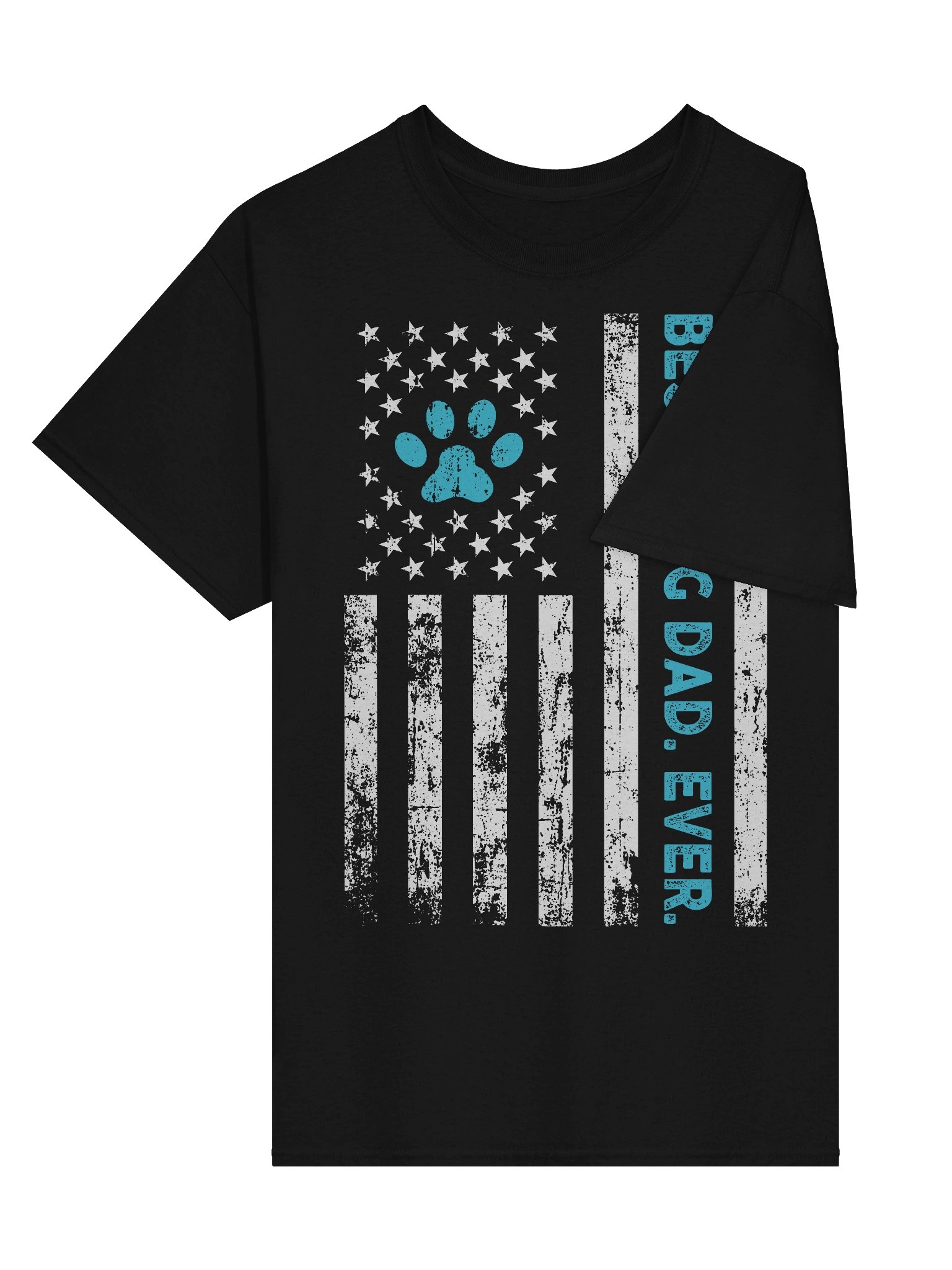 USA Flag Best Dog Dad Ever Paw T-Shirt product image (17)