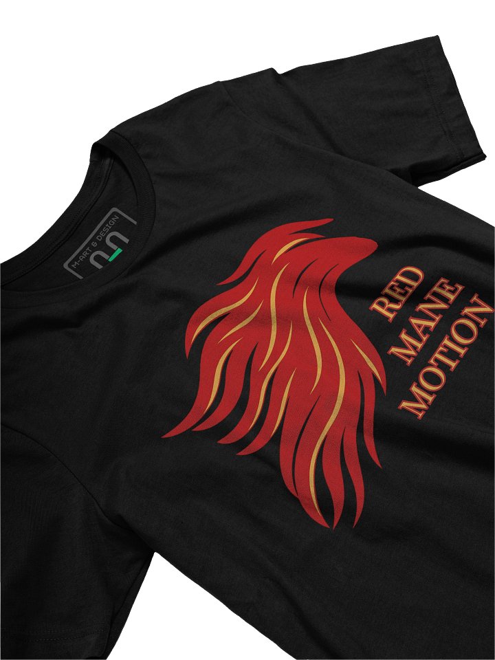 Red Mane Motion – Bold Horse Energy Tee – by M-Art and Design product image (2)