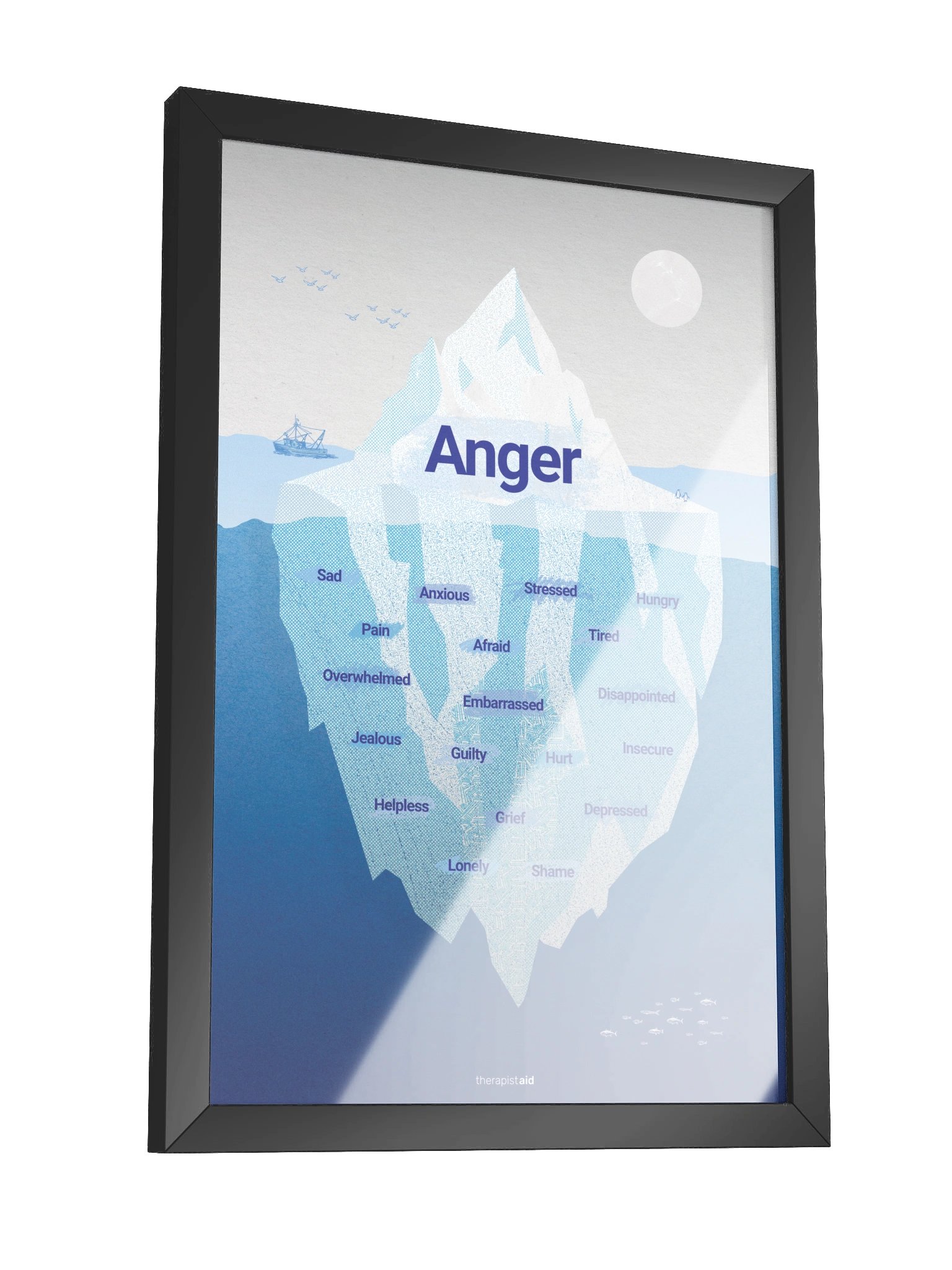 Anger Iceberg framed artwork (papercraft style) product image (4)