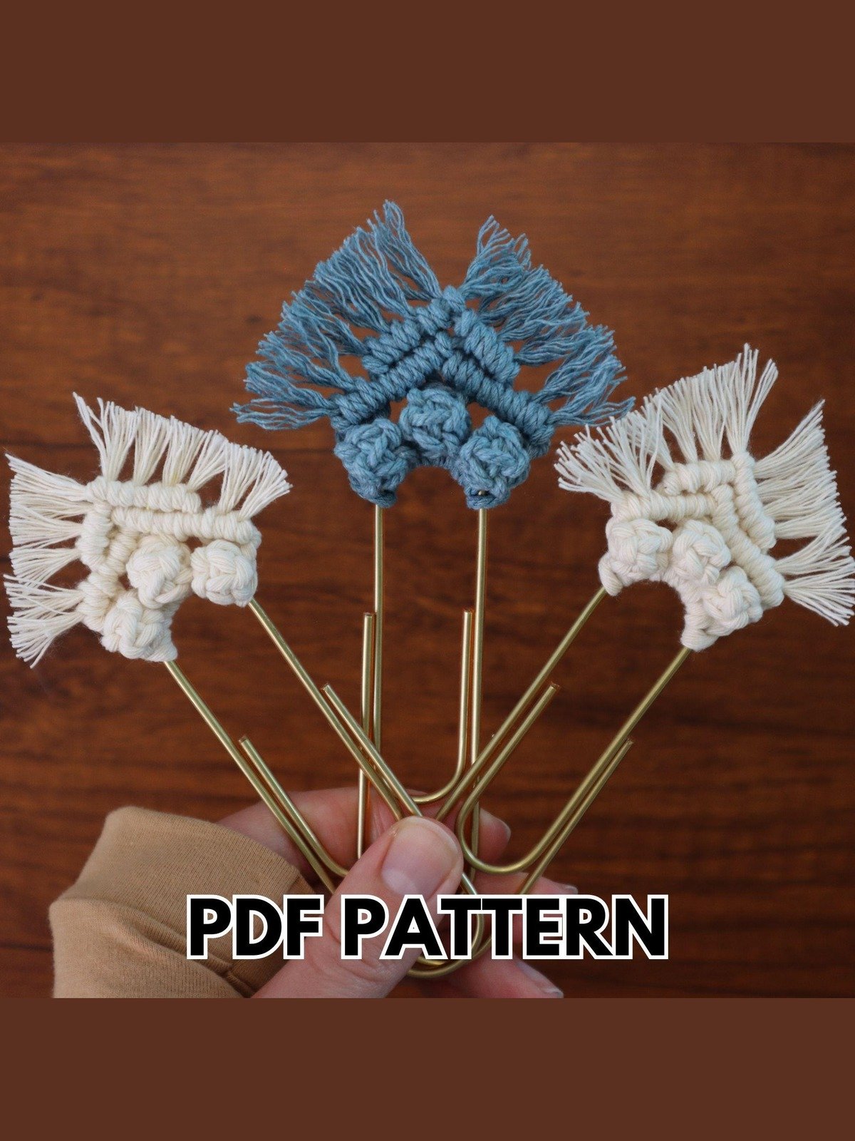Macrame Paperclip Bookmark (Digital PDF Pattern) product image (1)