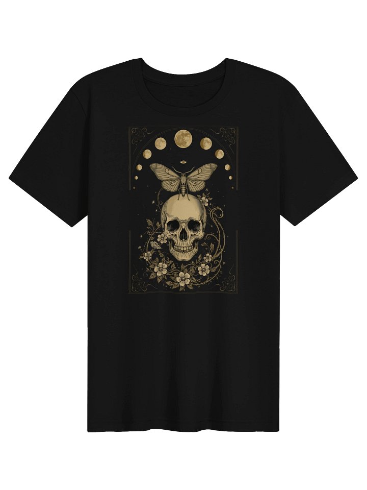 Gothic Skull Moon Phase Butterfly Tee product image (2)
