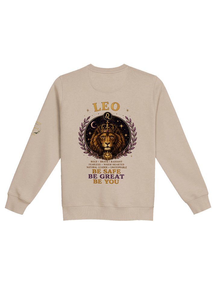 Leo “Born to Shine” Premium Zodiac Crewneck product image (2)