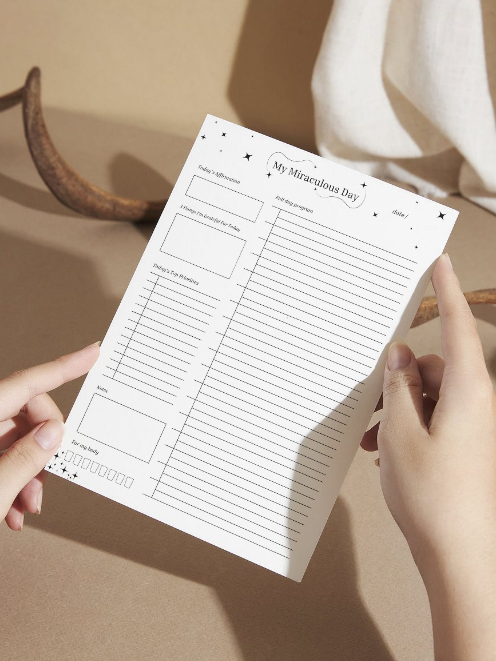 My Miraculous Day - Printable Daily Planner | Digital Planner Page Download | Multiple Sizes Included product image (3)