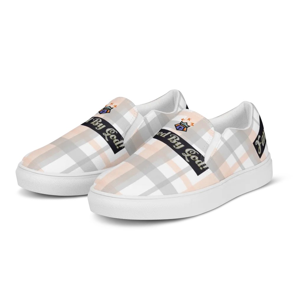 BBG Pink Plaid Women's Slip On V2 product image (3)