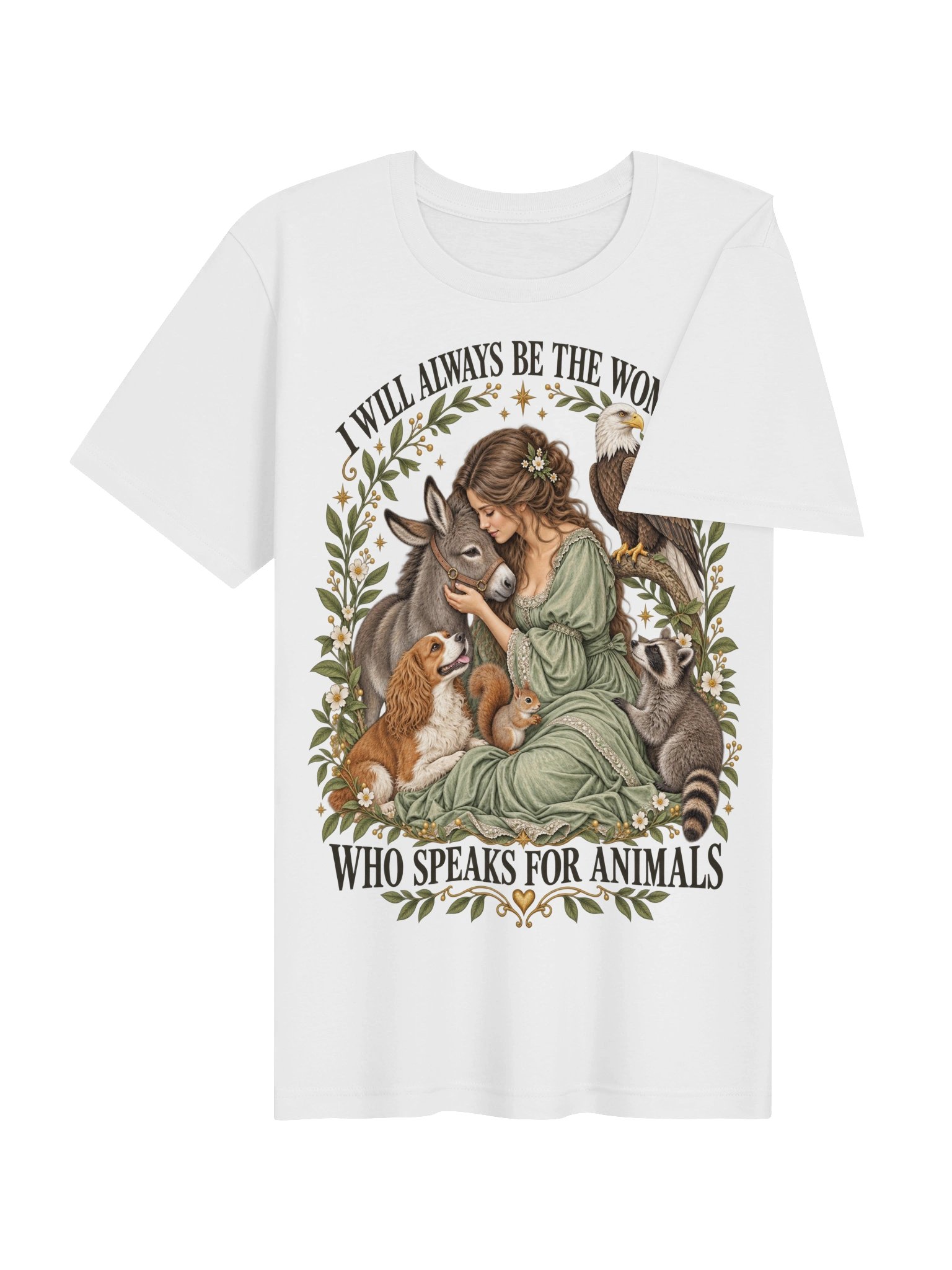 I Will Always Be The Woman Who Speaks For Animals - White T-Shirt product image (4)