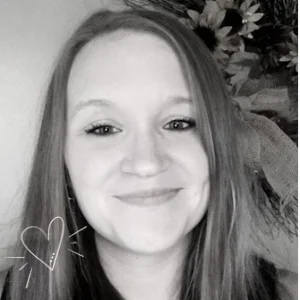 Picture of Bri with a heart doodle