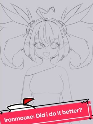 Replying to @Waki Suki yup. Redid it. Todays focus is on the hair! #ironmouse #vtuber #vtuberartist #live2d