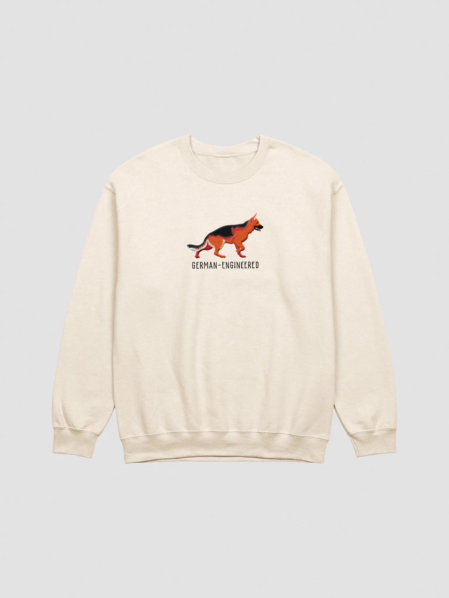 German-Engineered Sweatshirt (Embroidered) of a German Shepherd(Red) product image (3)