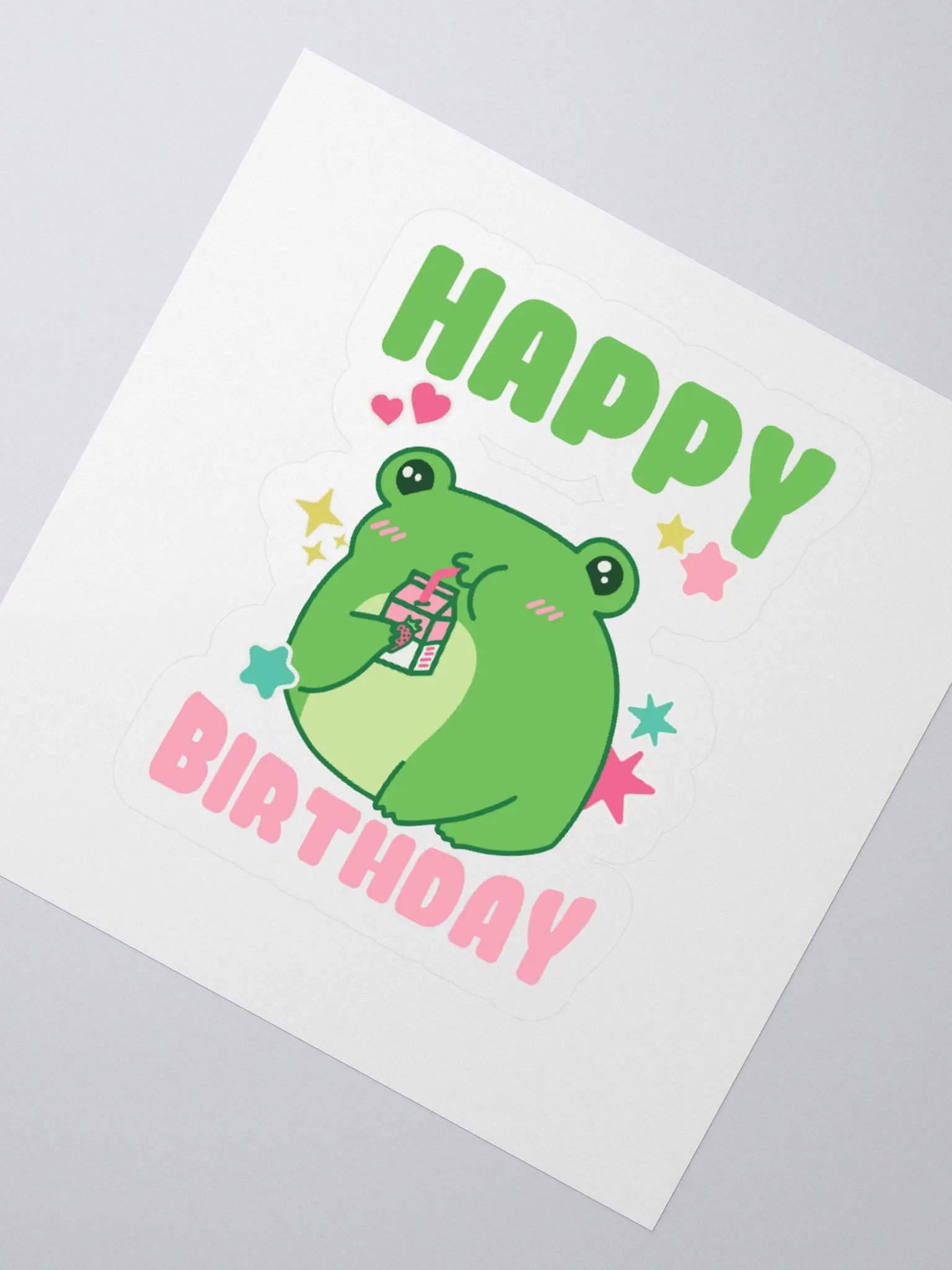 Happy Birthday (Cute Frog) Sticker product image (2)