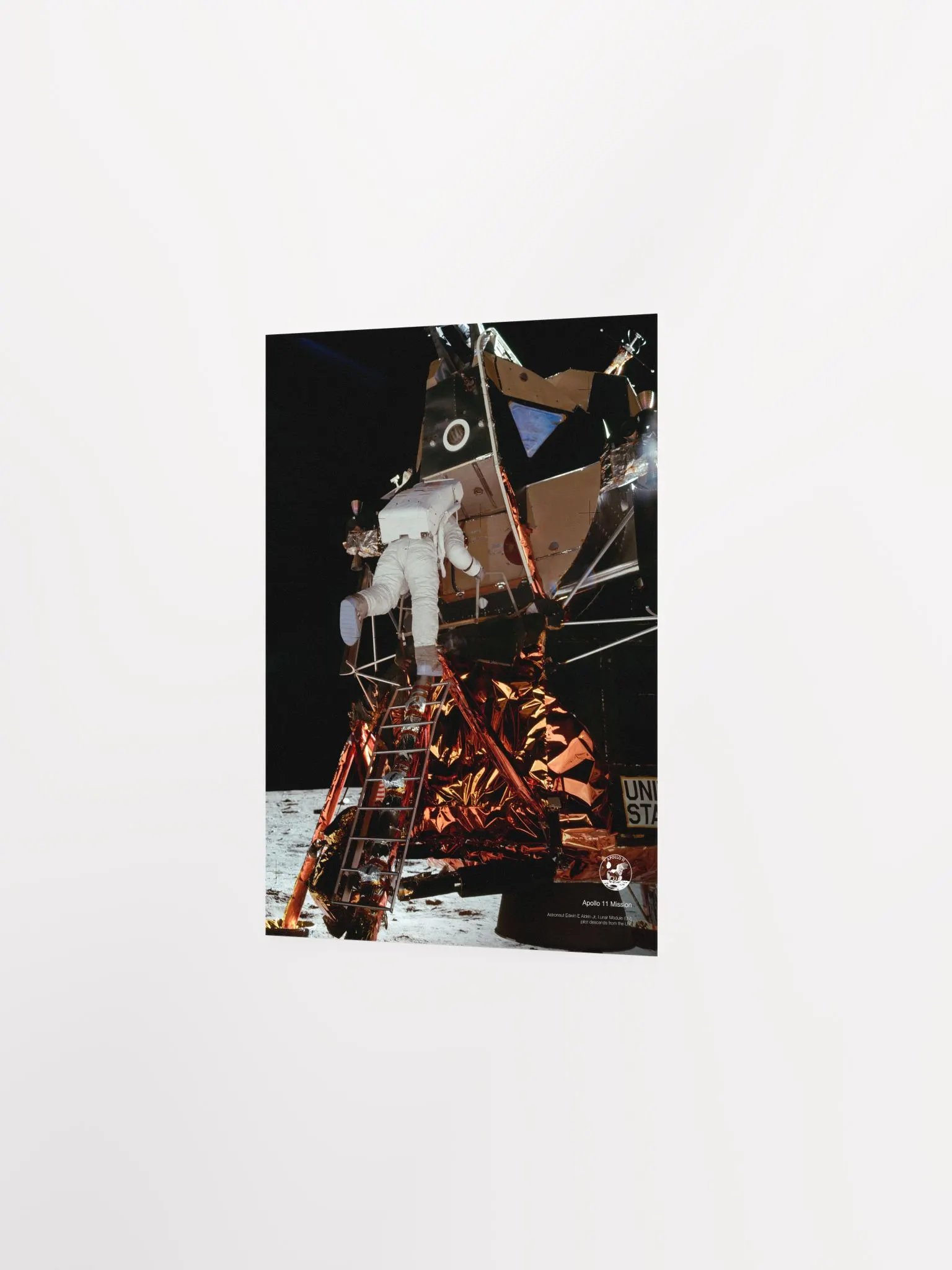 NASA Apollo 11: Edwin Aldrin and Lunar Module, 1969 — space poster, space art, photo poster, NASA print, space wall decor product image (8)