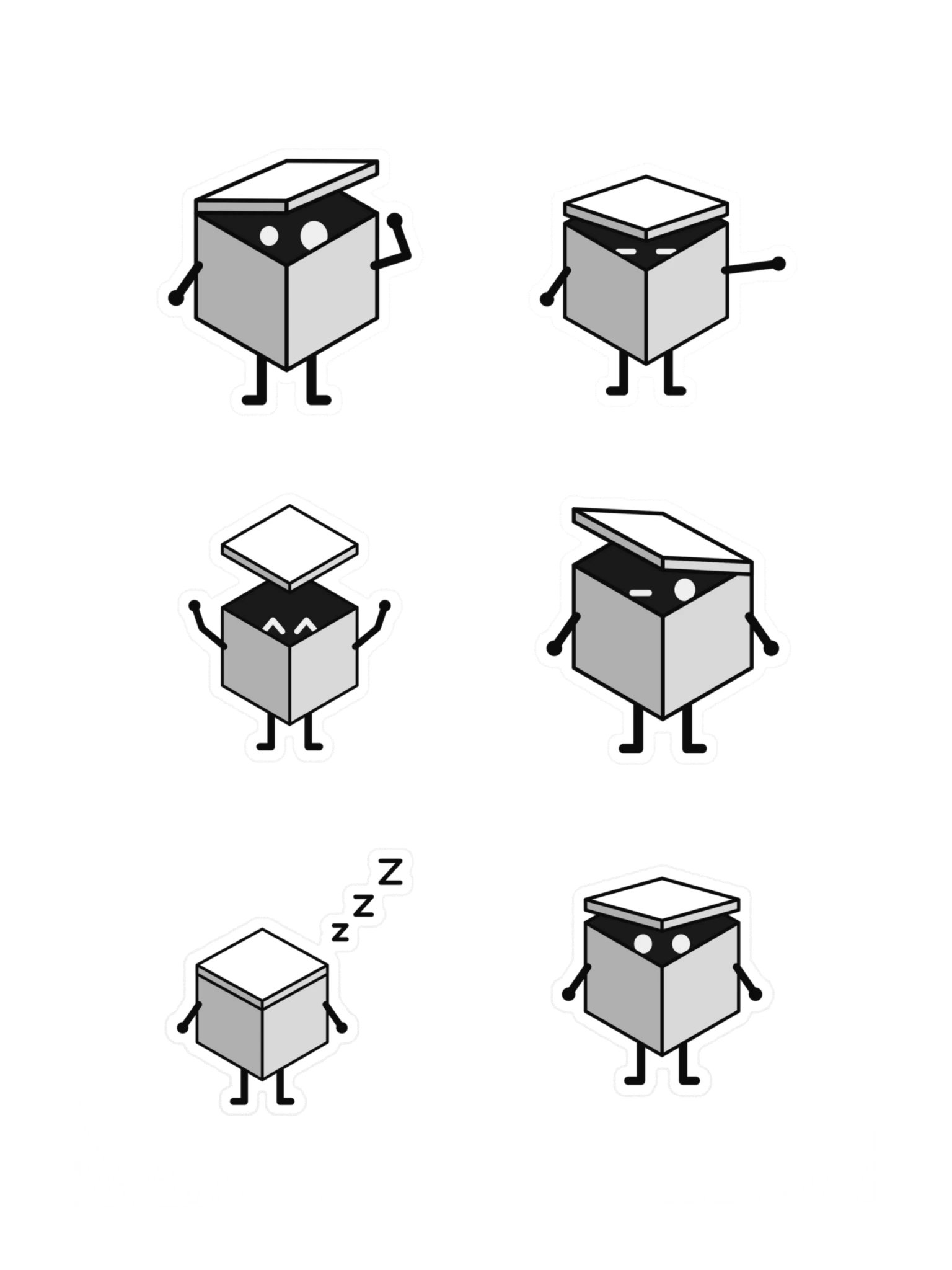Six little Lids — sticker sheet product image (3)