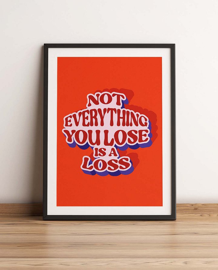 Not Everything is A LossQuote Affirmation Printable Wall Art Decor - Instant Download product image (1)