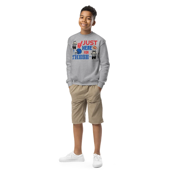 American Football Cat (JUST HERE FOR THESE - touchdown signals) - Unisex Youth Sweatshirt product image (2)