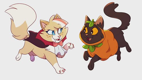 My lil Cream & Spooky #halloween drawings from last year! Still pretty happy with how I stylized these. These are back in my ...