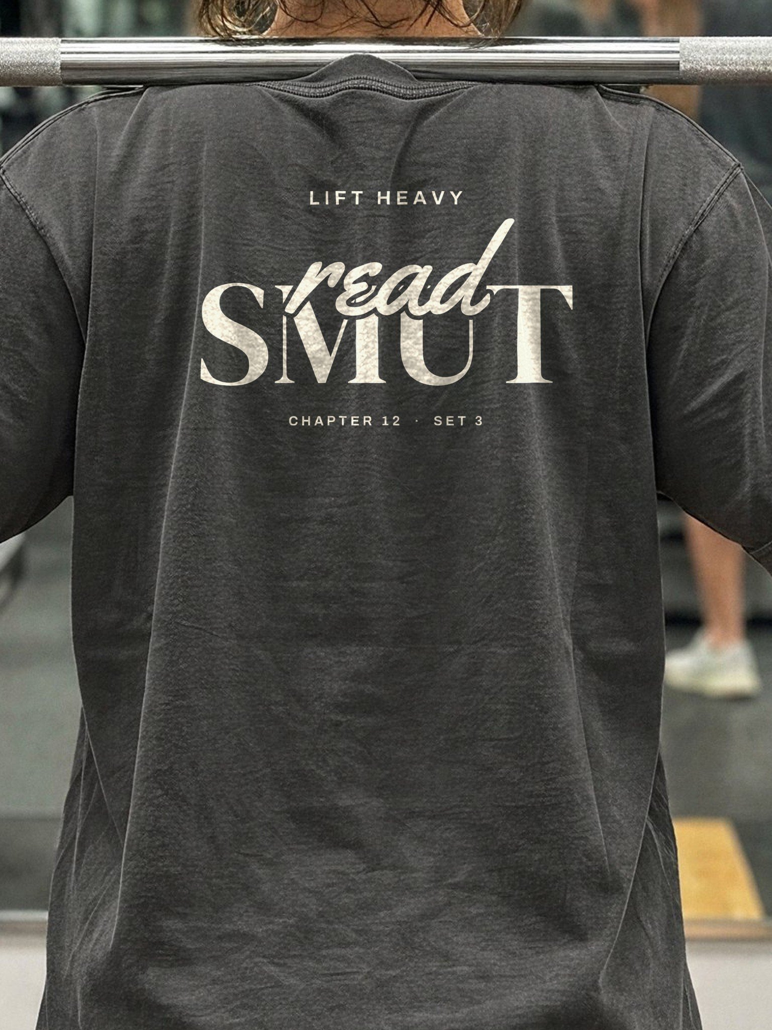 Lift Heavy, Read Smut Oversized Gym Tee | Pump Cover product image (4)