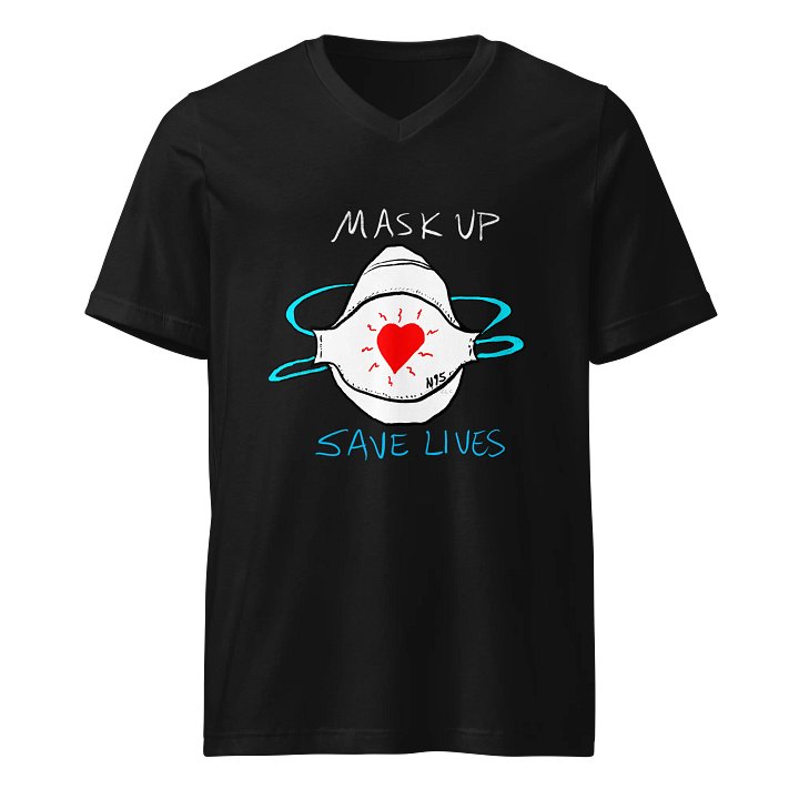 Mask Up Save Lives V-Neck Tee product image (1)