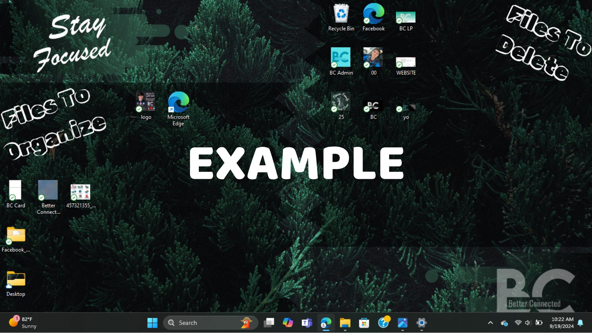 Better Connected Stay Focused Desktop Wallpaper Organizer (Natural Elements) product image (2)