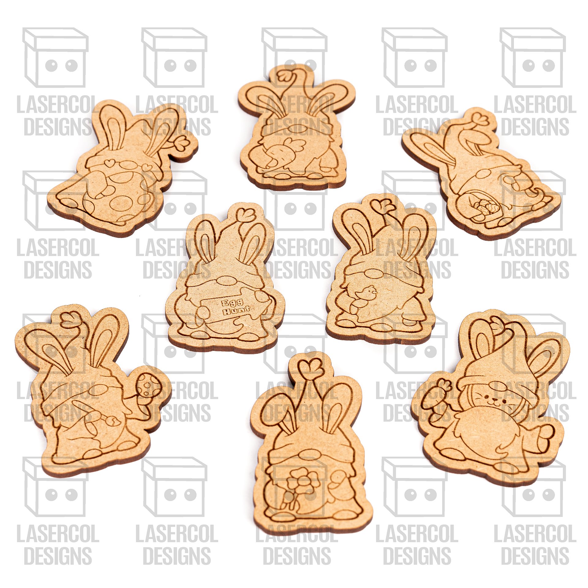 Easter Gnomes Set 1 Paint Kit DIY Cut Outs - Laser Cut Files product image (4)