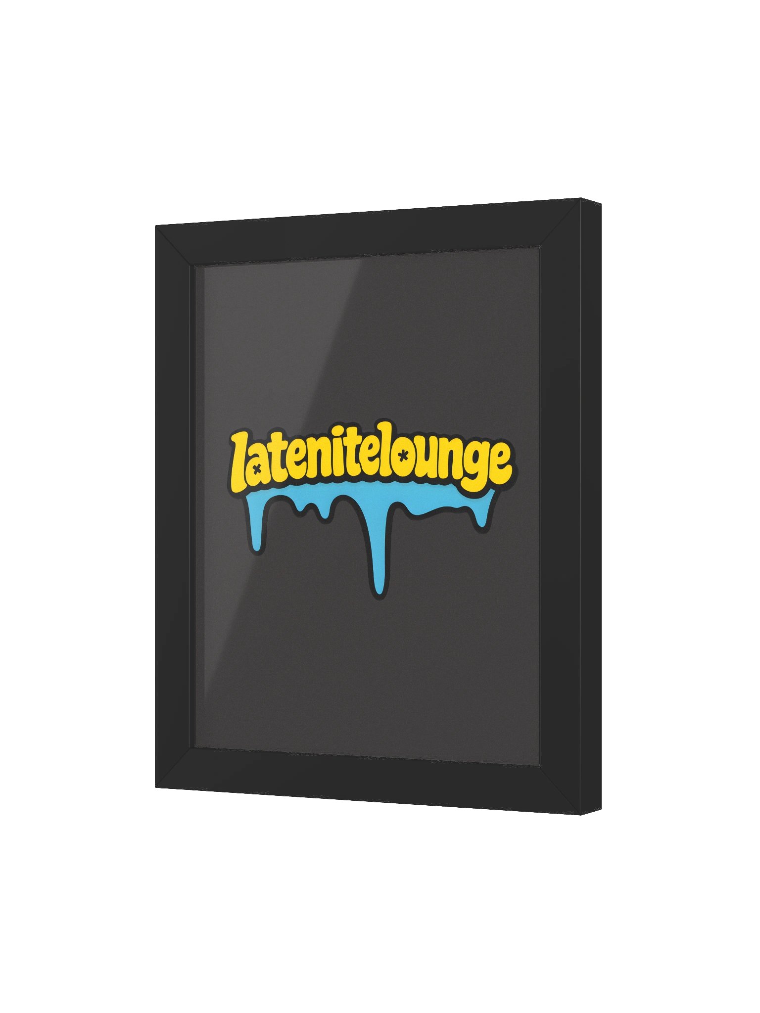Latenitelounge Wordmark Drip — Framed Matte Poster product image (11)