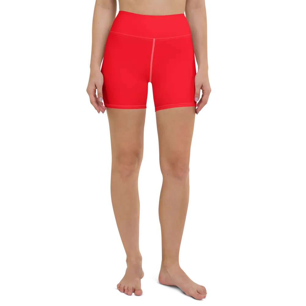 Bright Red High-Waist Shorts product image (6)