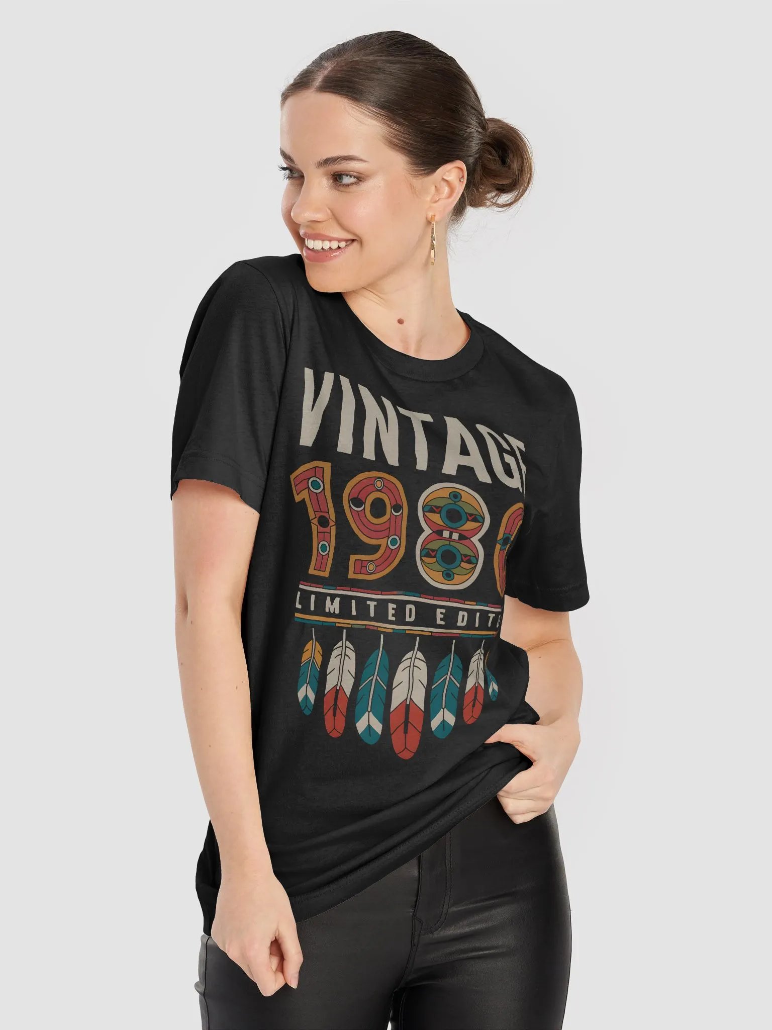 Vintage 1980 Native American Style Birthday Tee product image (9)