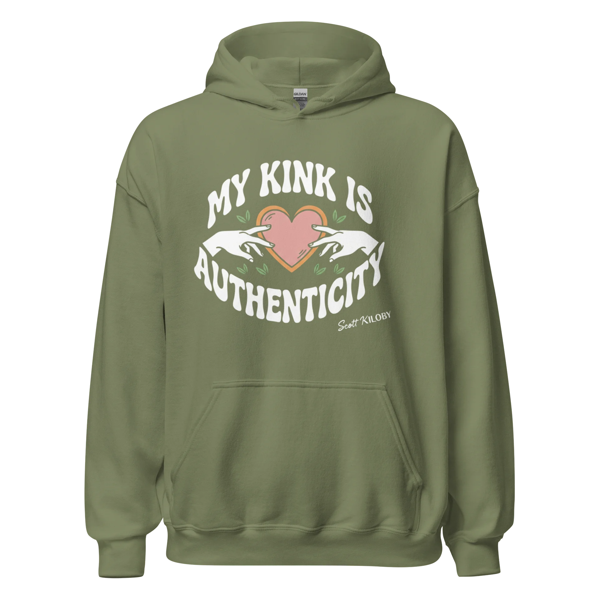 “My Kink Is Authenticity” Military Green Classic Unisex Hoodie product image (1)