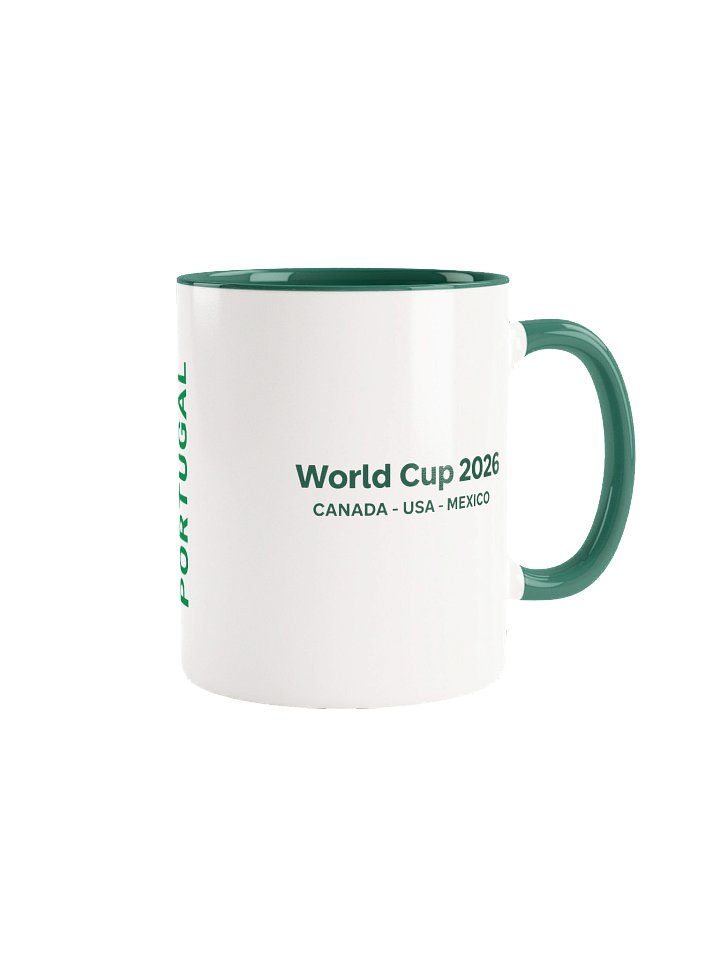 Portugal 2026 World Cup Flag Mug - Portugal Soccer Fan Coffee Cup - Premium Two-Tone Ceramic Mug product image (1)