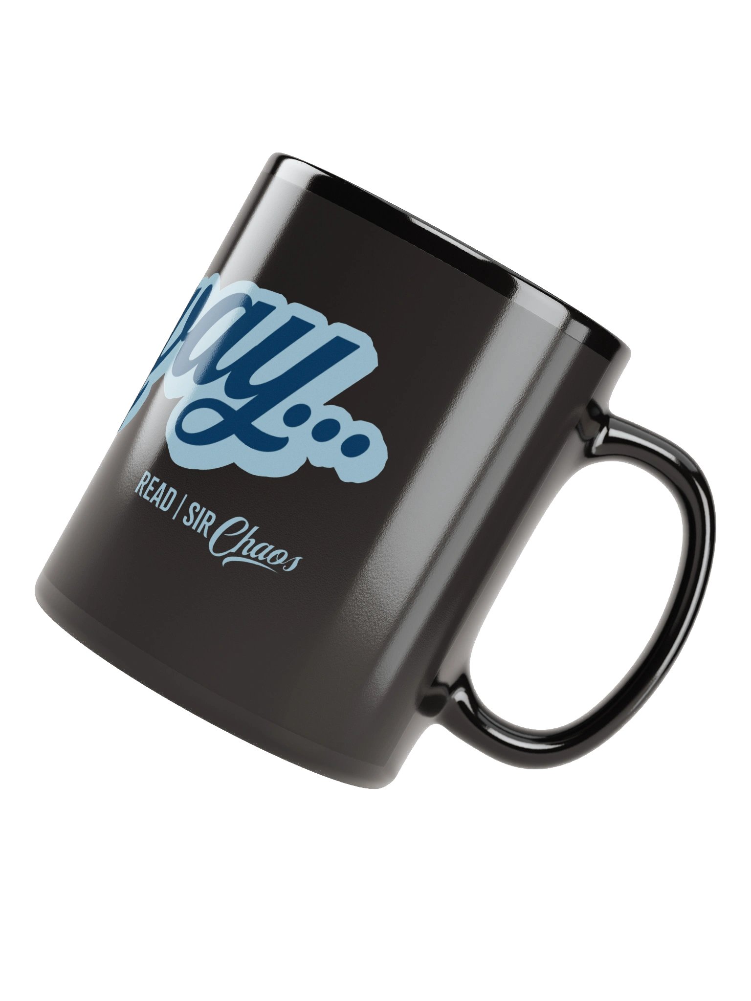 Anyway... Black Mug (blue on blue solid) product image (7)