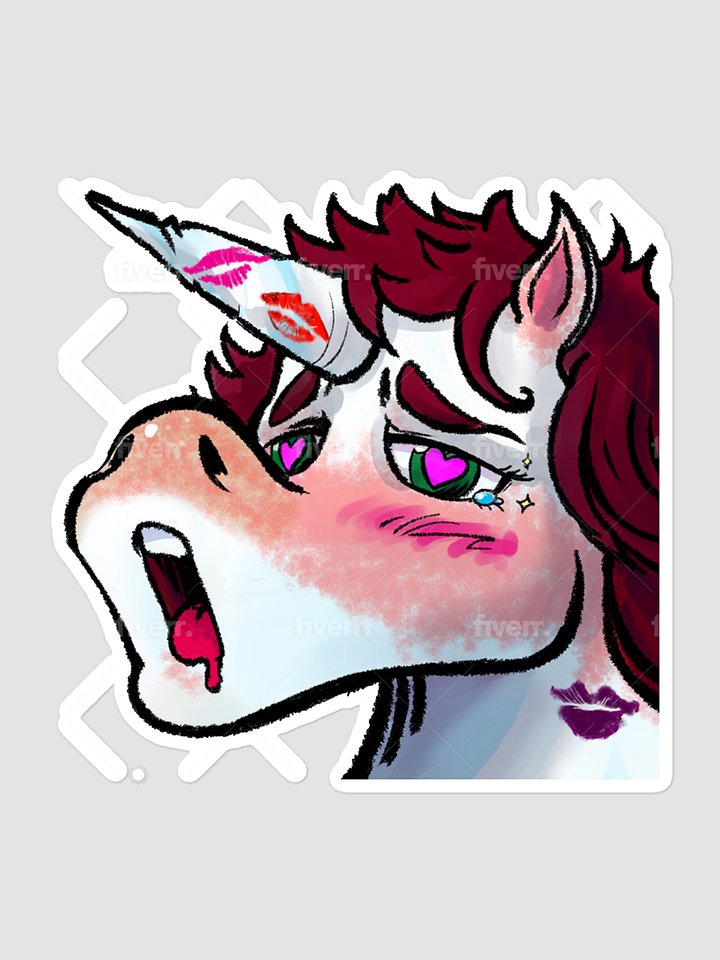 Unicorn Emote Sticker product image (1)