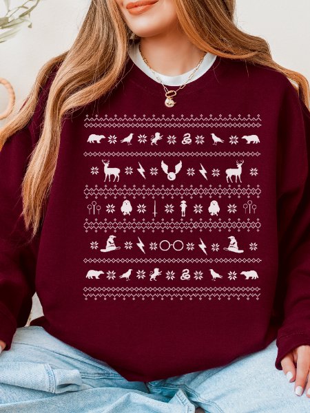 Magical School Ugly Christmas Sweater Cozy Minimalist Sweatshirt product image (10)