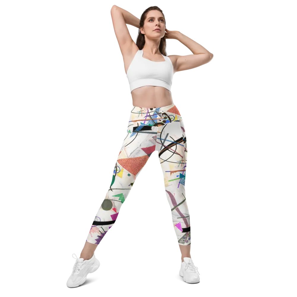 Abstract Lithographic Pattern Design Leggings with pockets - V2 product image (6)