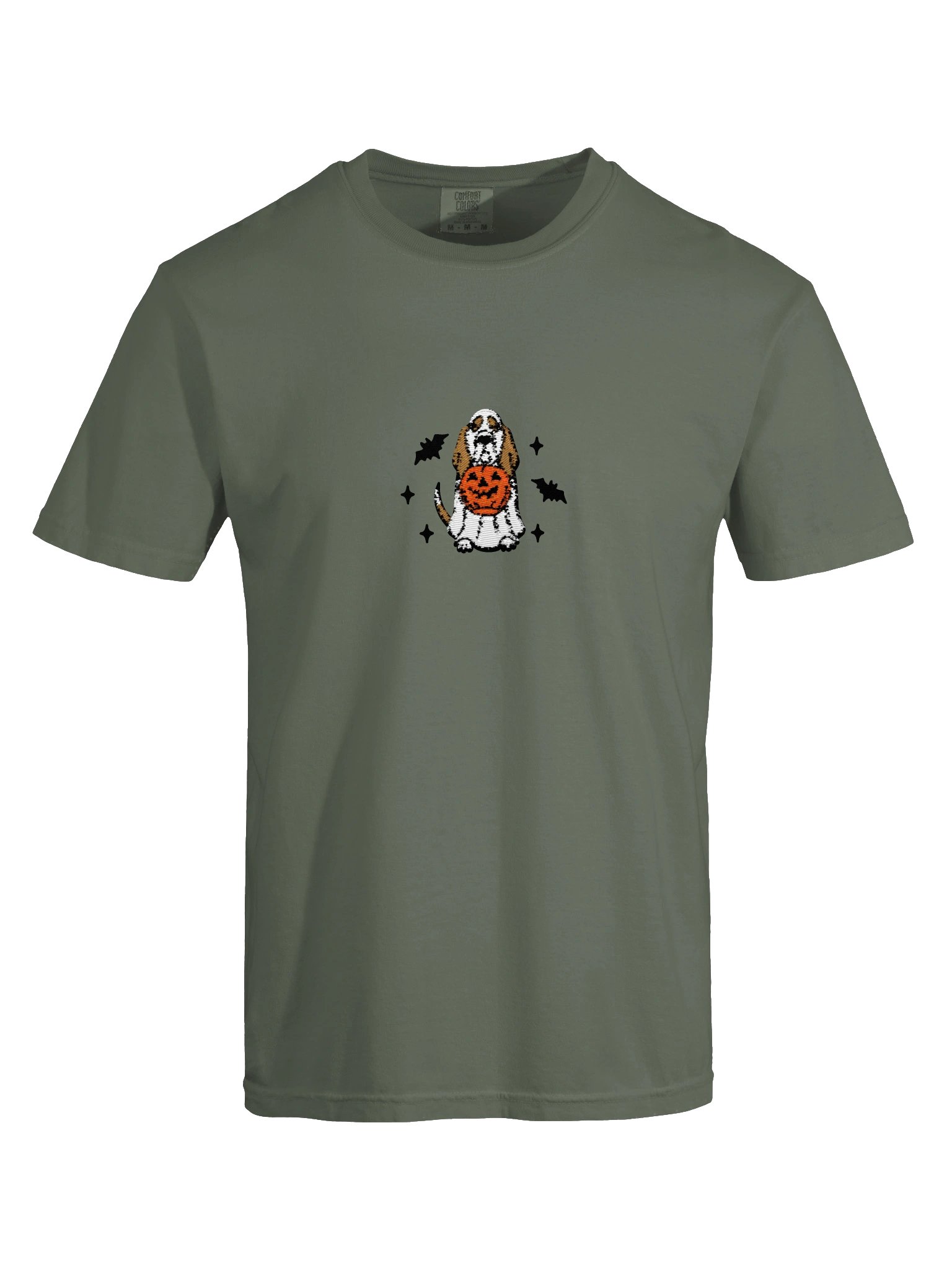 Halloween Basset Hound(Brown) Embroidered T-Shirt product image (13)